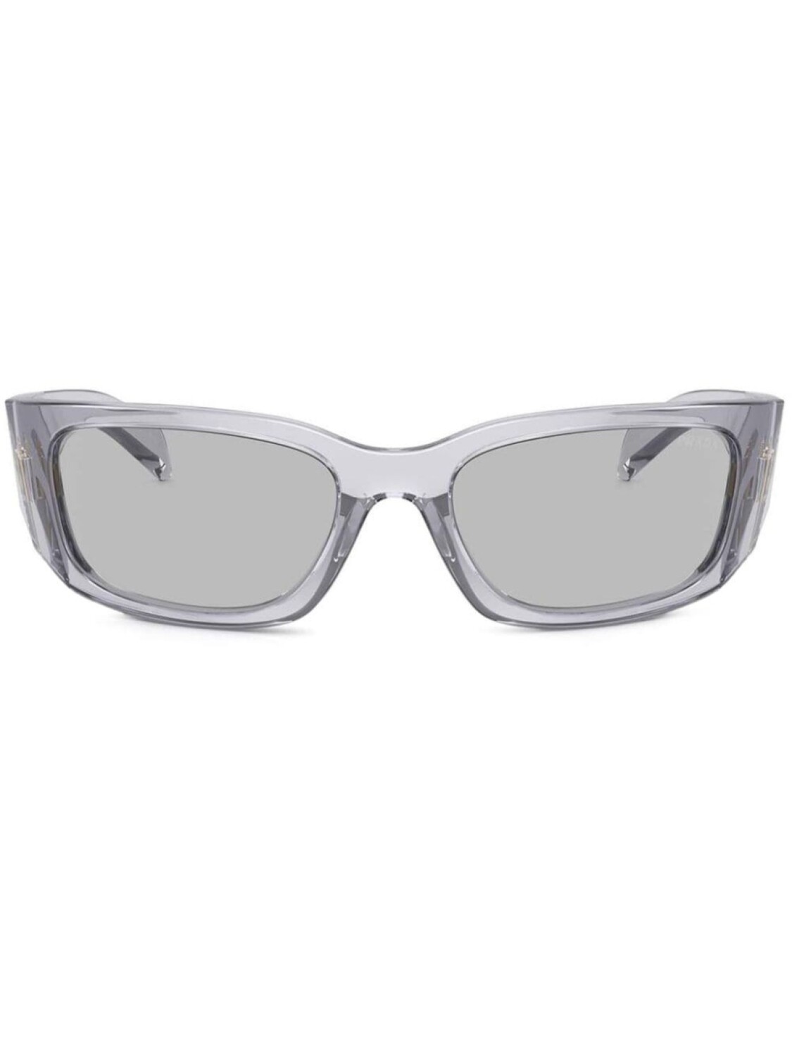 

Прозрачные прямоугольные солнцезащитные очки Prada Eyewear, серый