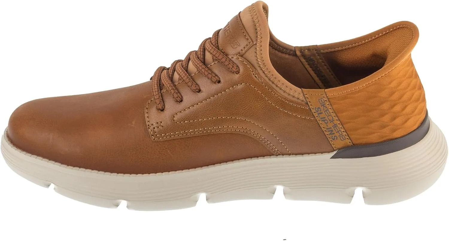 Мужские повседневные лоферы Skechers Garza Gervin, бежевый — фото 2