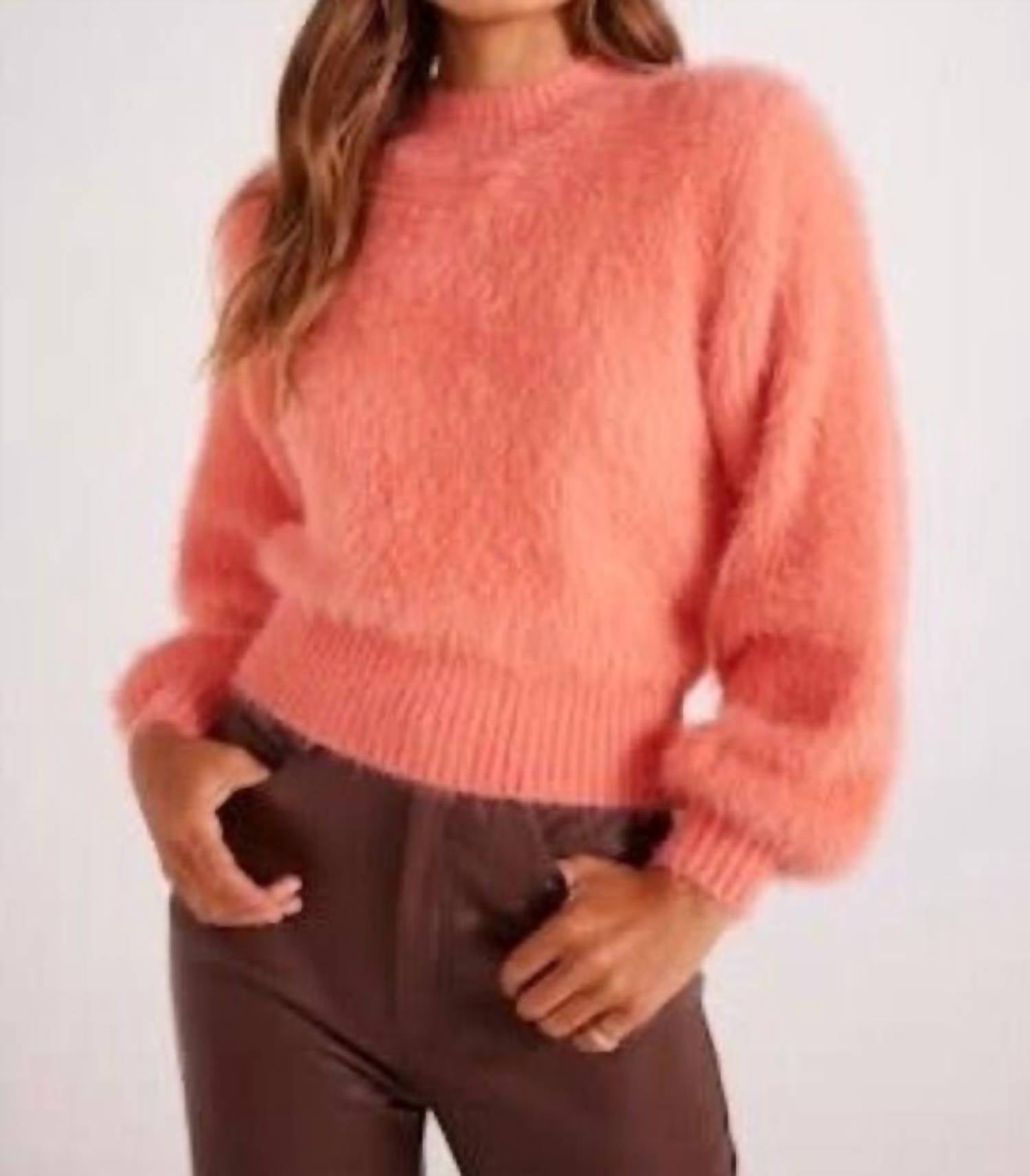 

Пушистый свитер Luma цвета дыни MINKPINK, цвет cantaloupe