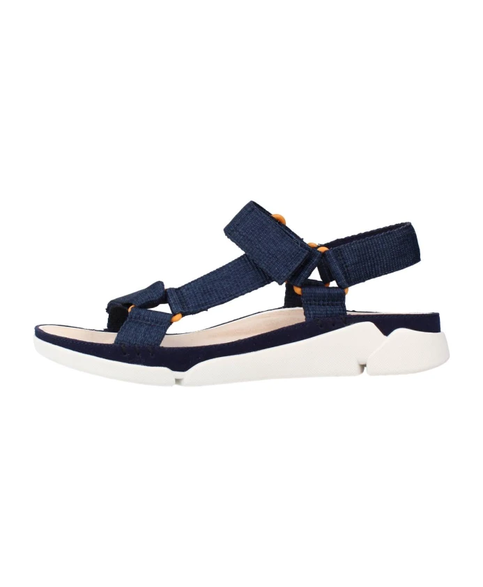 

Стильные женские босоножки на плоской подошве Clarks, синий