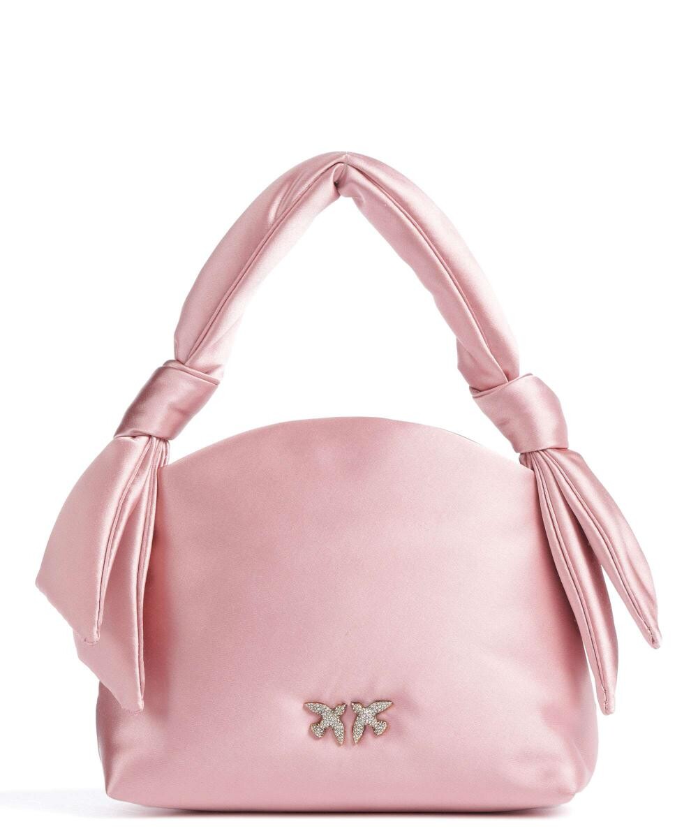 

Мини-сумочка Knots текстильная Pinko, розовый