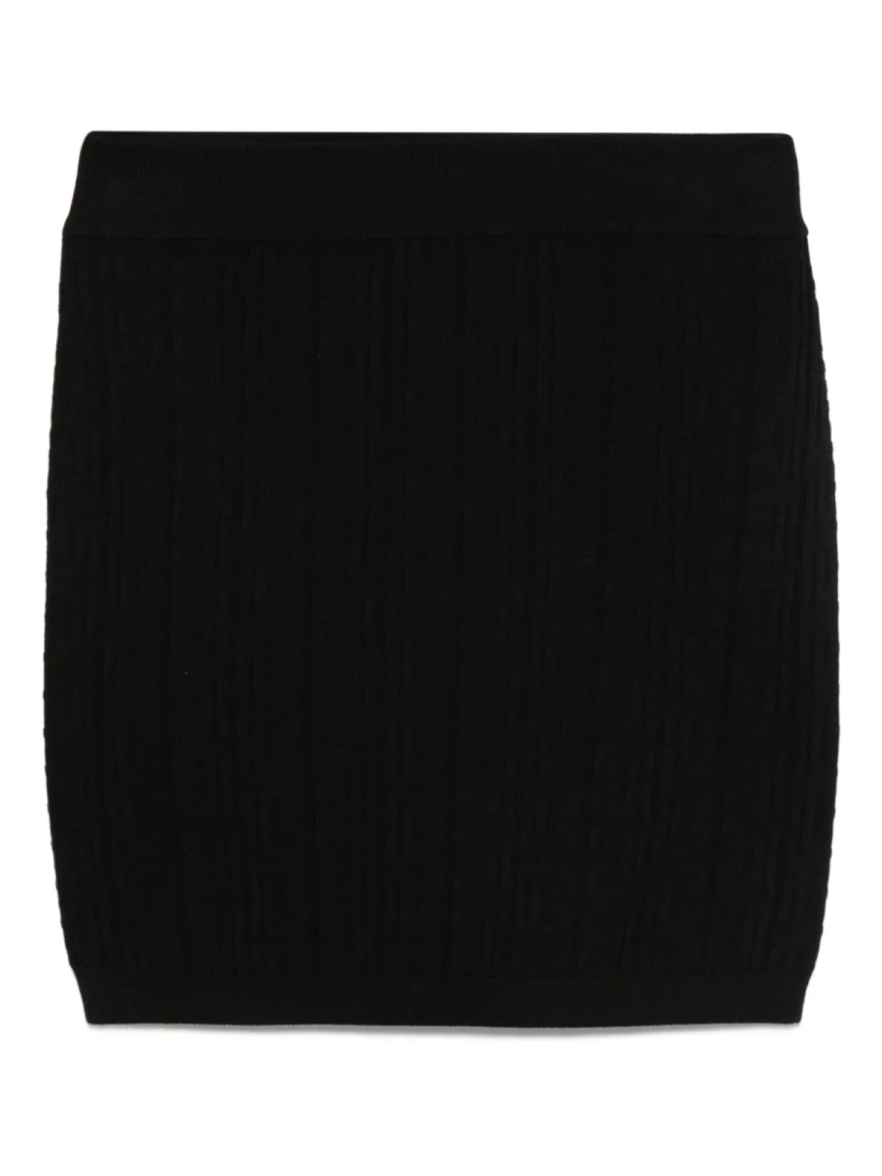 

Юбка Balmain из трикотажной ткани в рубчик, черный