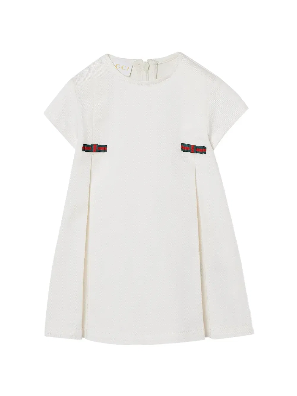 Платье с бантом Gucci Kids, белый