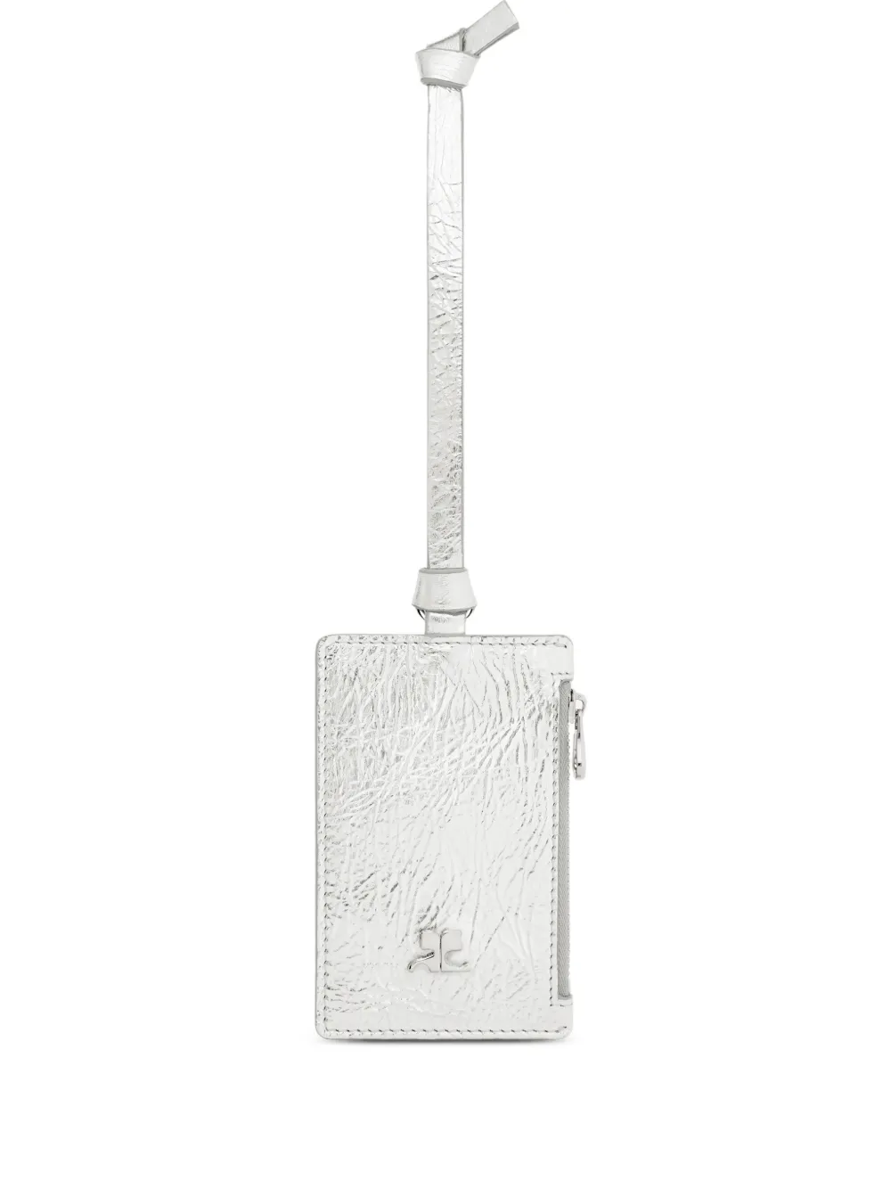 

Картхолдер на молнии Courrèges, серебристый