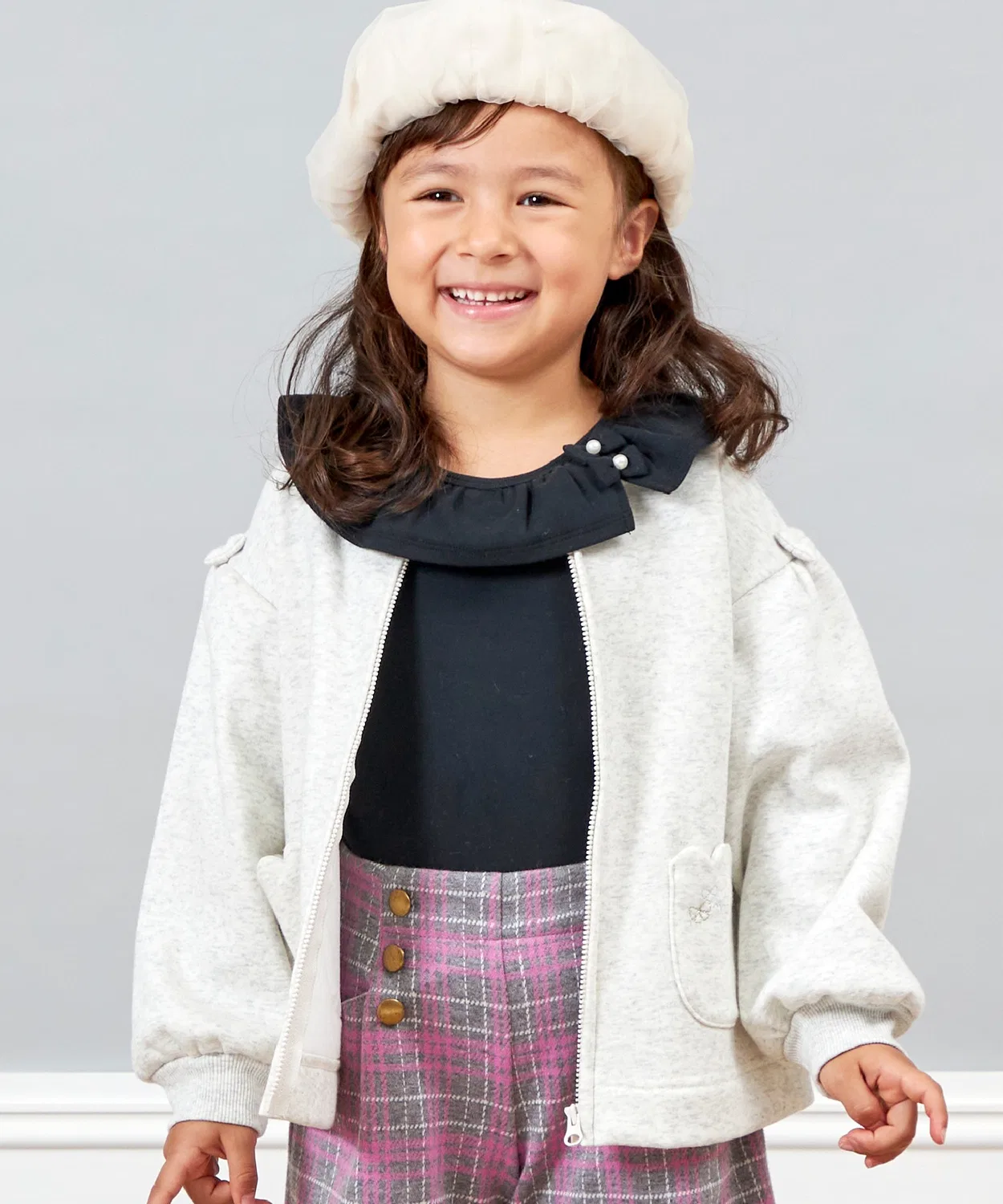 Детская куртка с капюшоном Scallop Pocket из флиса, цвет овсянка, 90-140