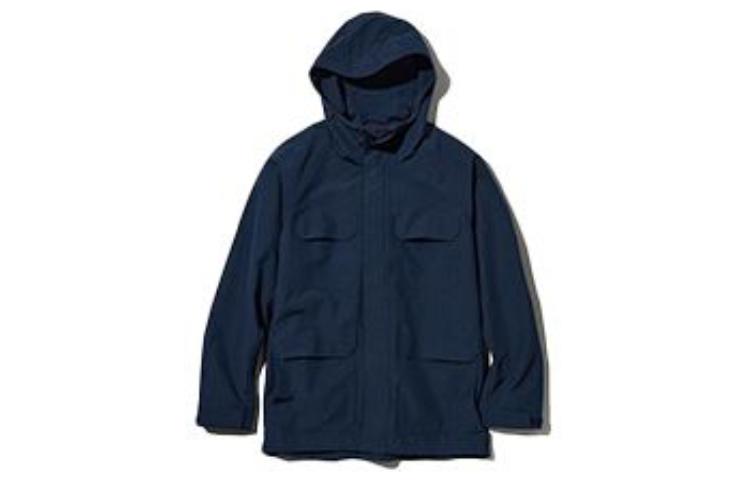 UNIQLO Ветровка мужская водонепроницаемая и дышащая темно-синяя, Navy Blue — фото 3