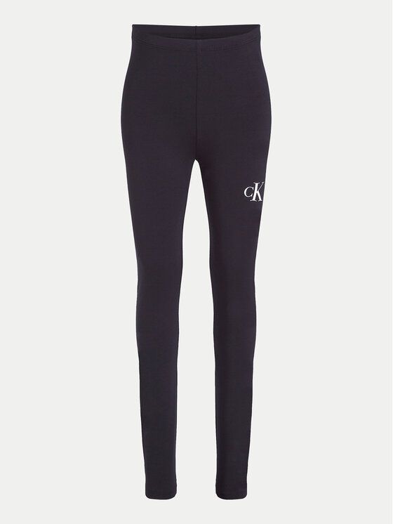Леггинсы slim fit IG0IG02137 D Calvin Klein Jeans, черный — фото 4