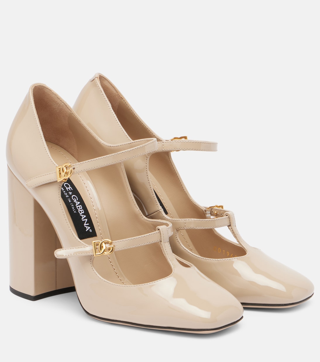 Туфли Мэри Джейн из лакированной кожи DG 105 Dolce&Gabbana, Sabbia