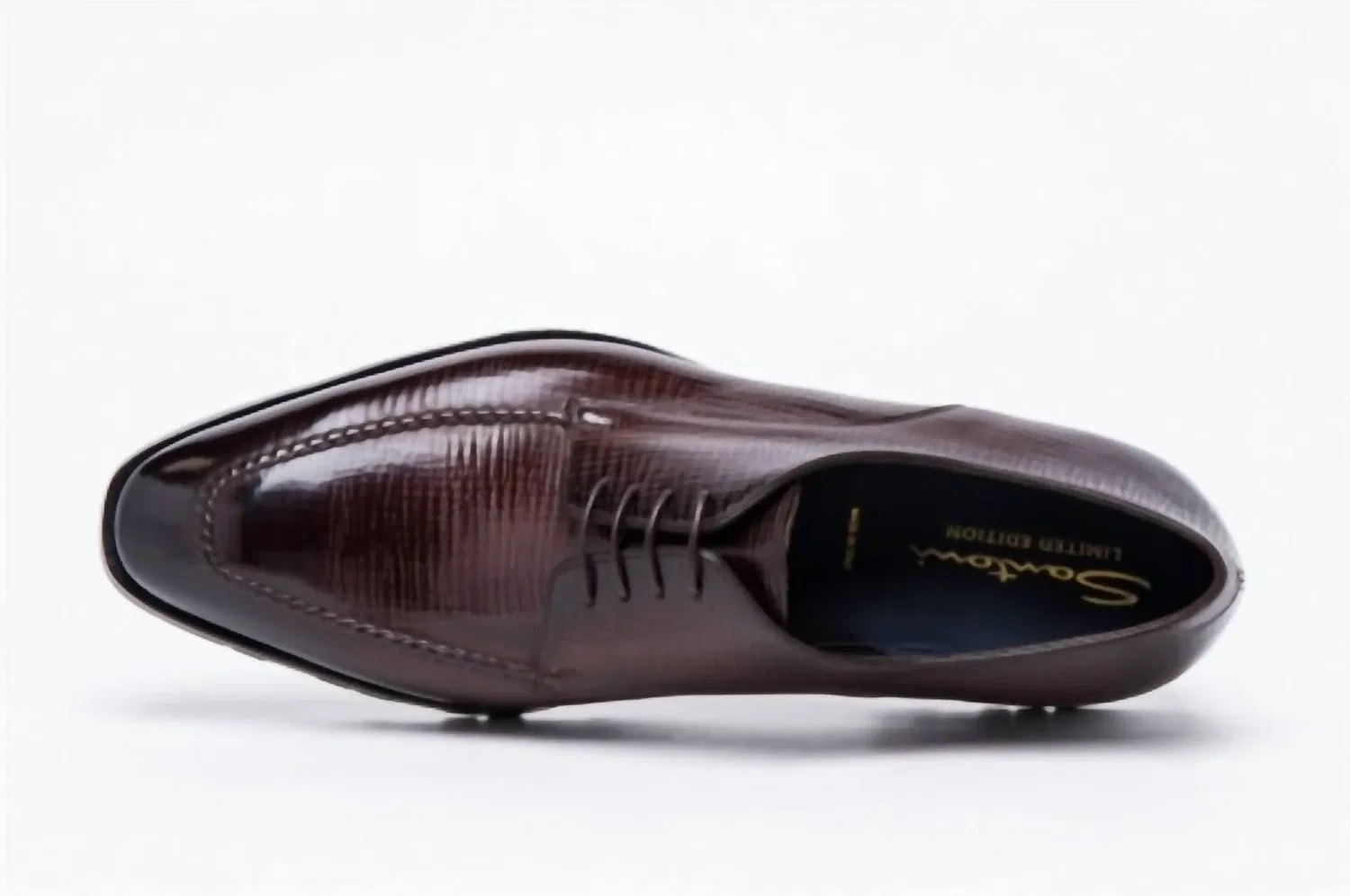 Santoni Мужские лоферы Hank темно-коричневого цвета — фото 2