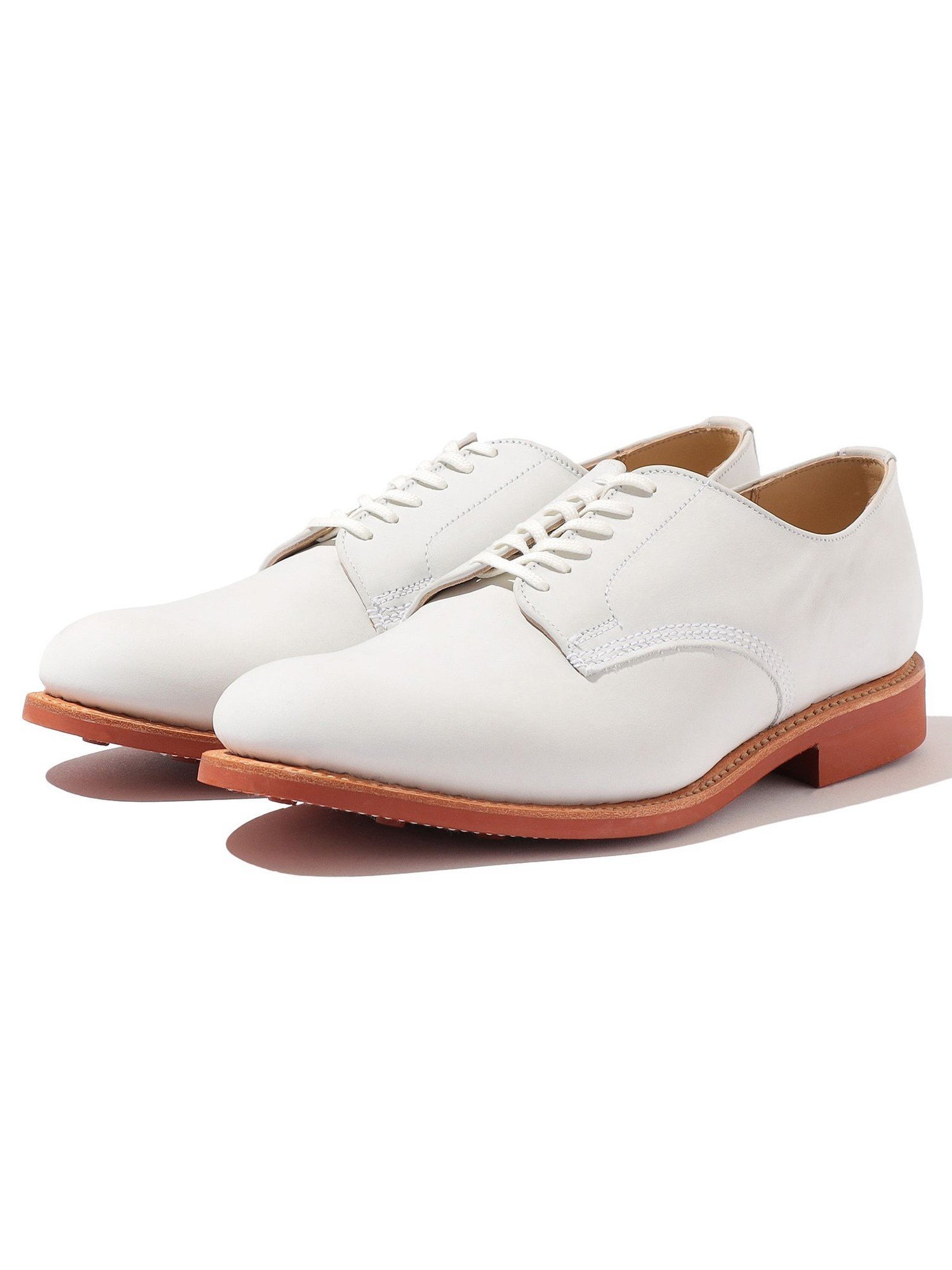 Southwick: Белые нубуковые офицерские туфли SANDERS Ships Men, off white