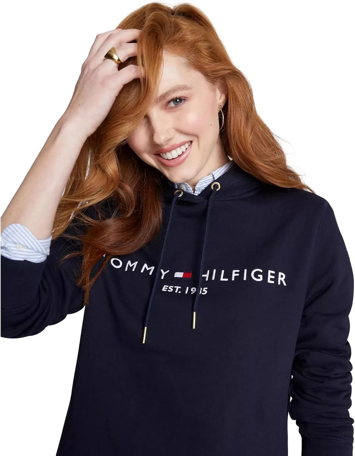 Женская худи Tommy Hilfiger Desert Sky Navy — фото 3