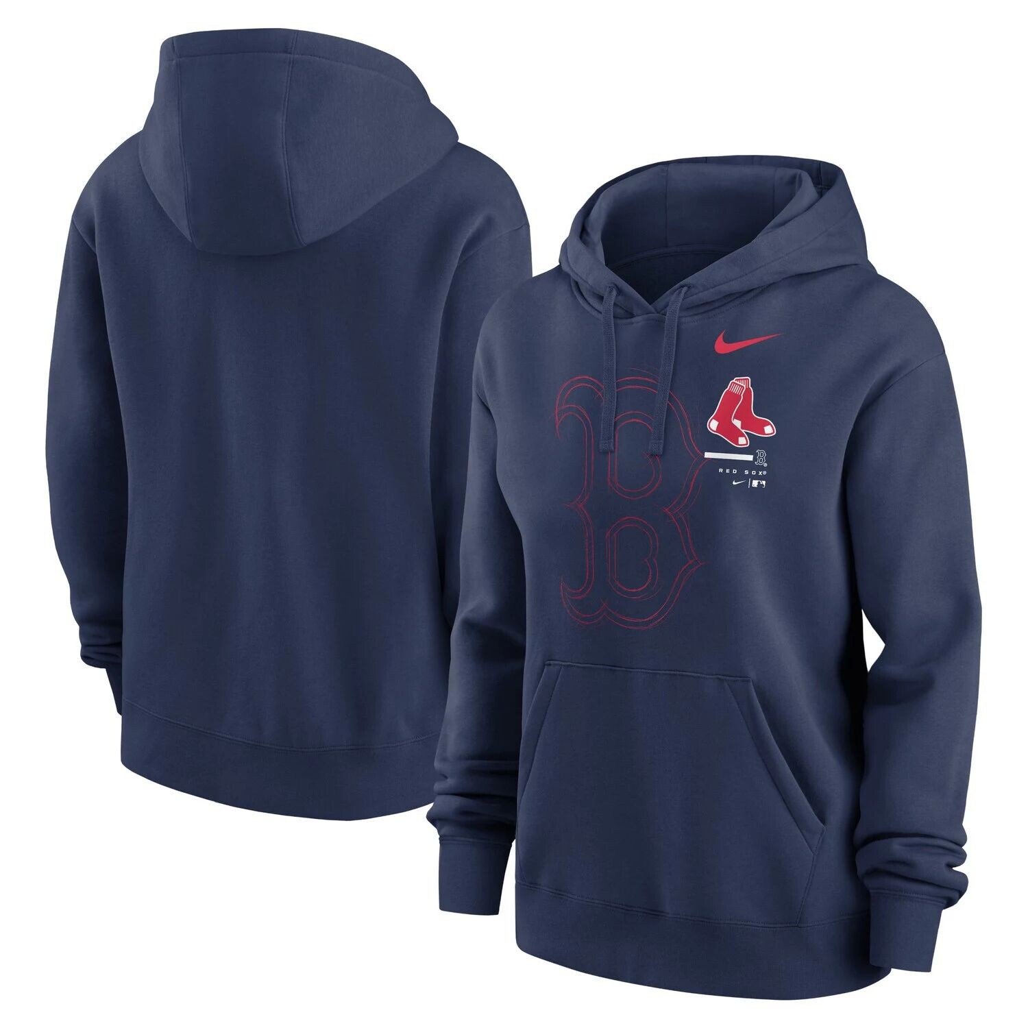 

Женский темно-синий пуловер с капюшоном Nike Boston Red Sox Big Game Nike