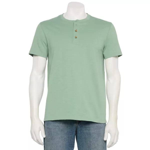 

Мужская адаптивная базовая футболка с коротким рукавом Henley Sonoma Goods For Life, зеленый