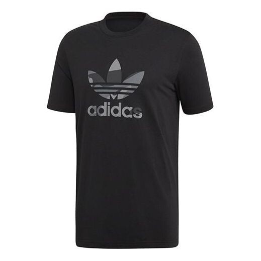 

Футболка men's logo printing short sleeve black t-shirt Adidas, черный