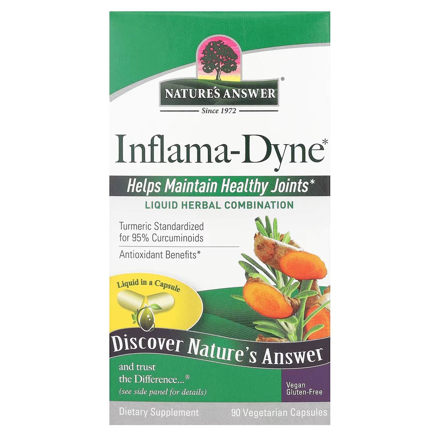 

Добавка Nature's Answer Inflama-Dyne, 90 капсул