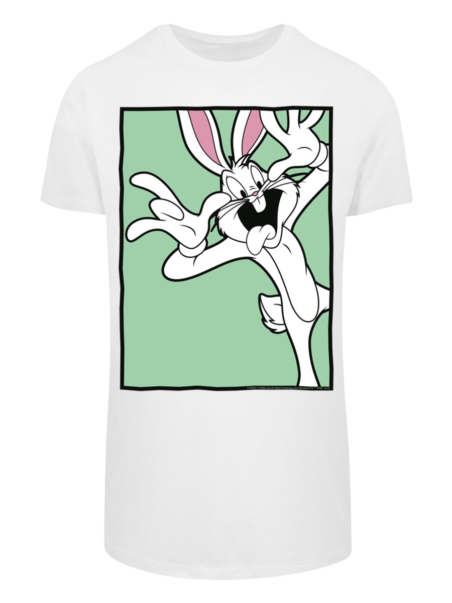

Рубашка F4NT4STIC Looney Tunes Bugs Bunny Funny Face, белый