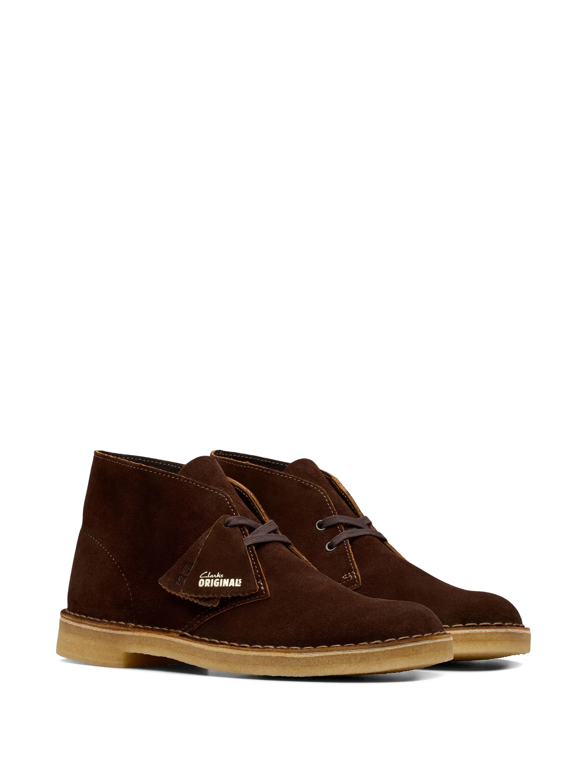 Туфли дезерты на шнуровке Clarks Originals, коричневый — фото 2