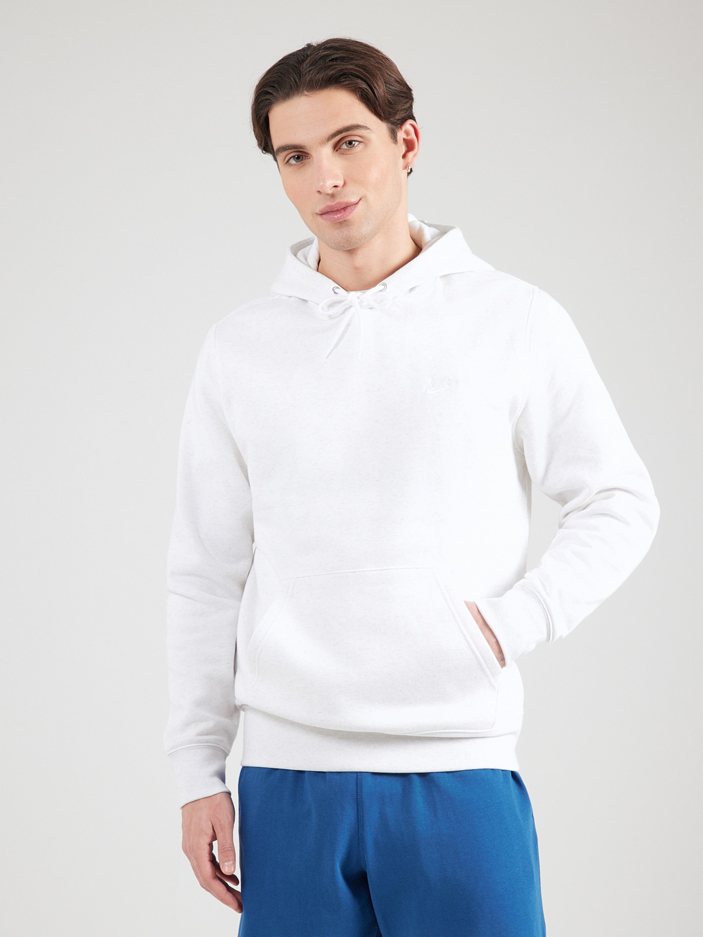 Nike Sportswear Толстовка 'CLUB' в белом цвете — фото 3