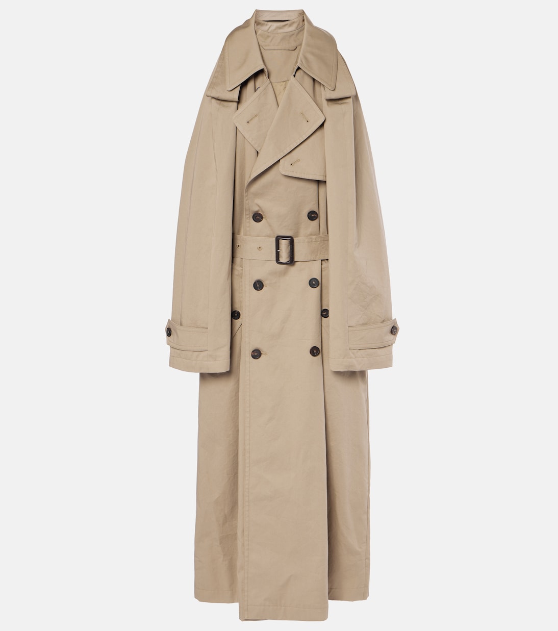 

Платье миди из хлопкового твила Suspended Trench Balenciaga, Explorer Beige
