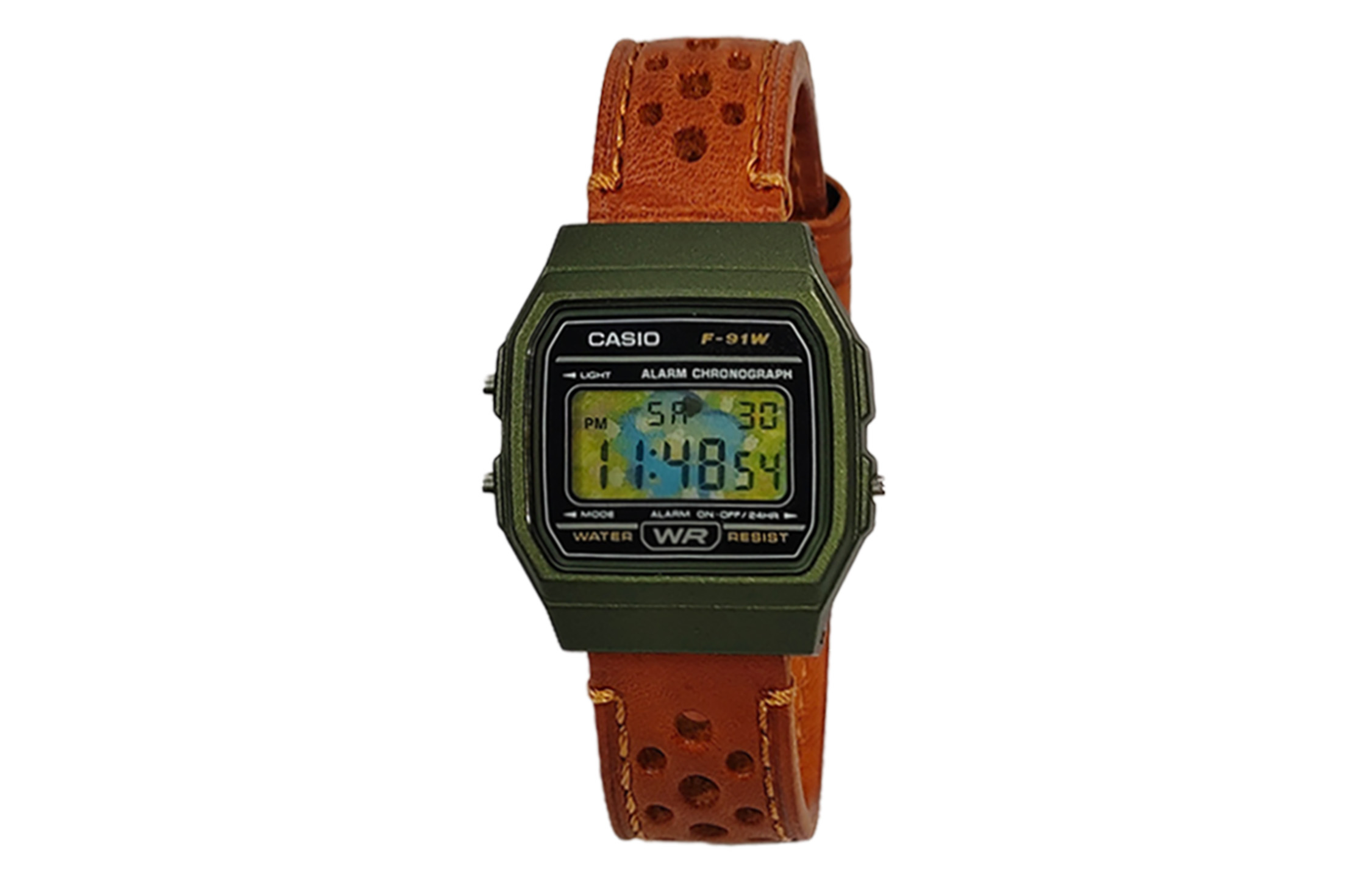 

CASIO Часы Retrofit Series Quartz Movement Genuine Leather Strap Watch Unisex Green Dial