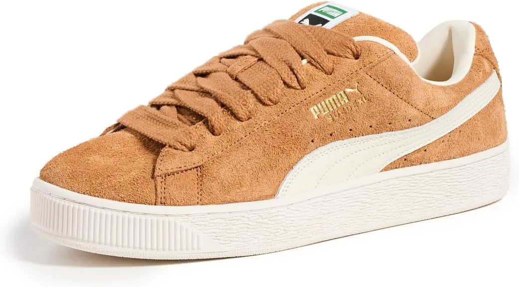 

Мужские замшевые кроссовки PUMA с шнуровкой XL Hairy - Коричневые, повседневные, коричневый