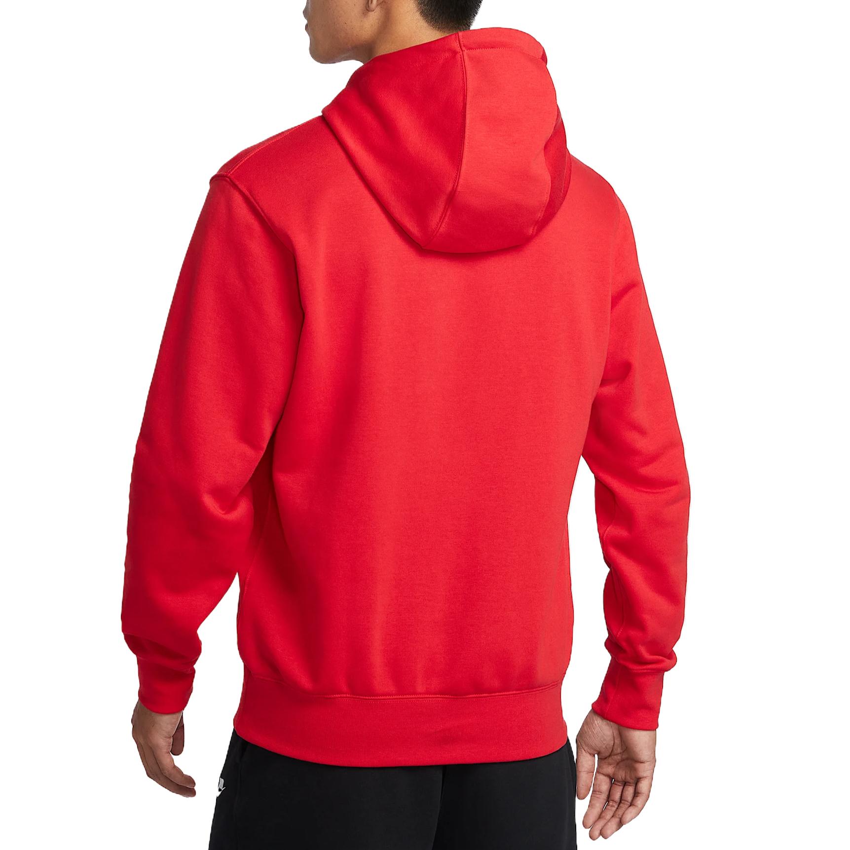 Толстовка Sportswear Club Fleece Nike, красно-белый — фото 4