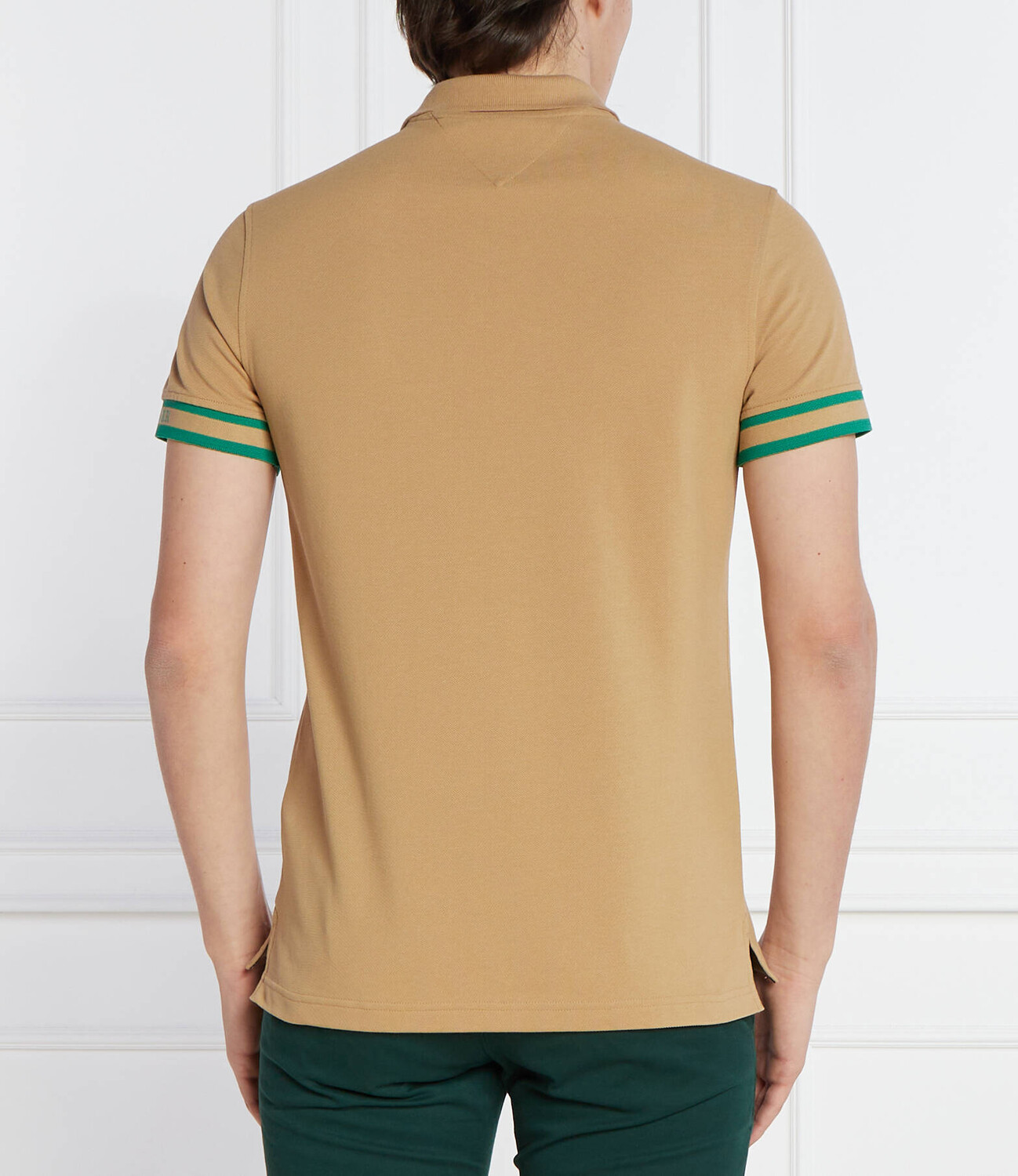 Поло Tommy Hilfiger MONOTYPE CUFF Slim Fit, бежевый — фото 4
