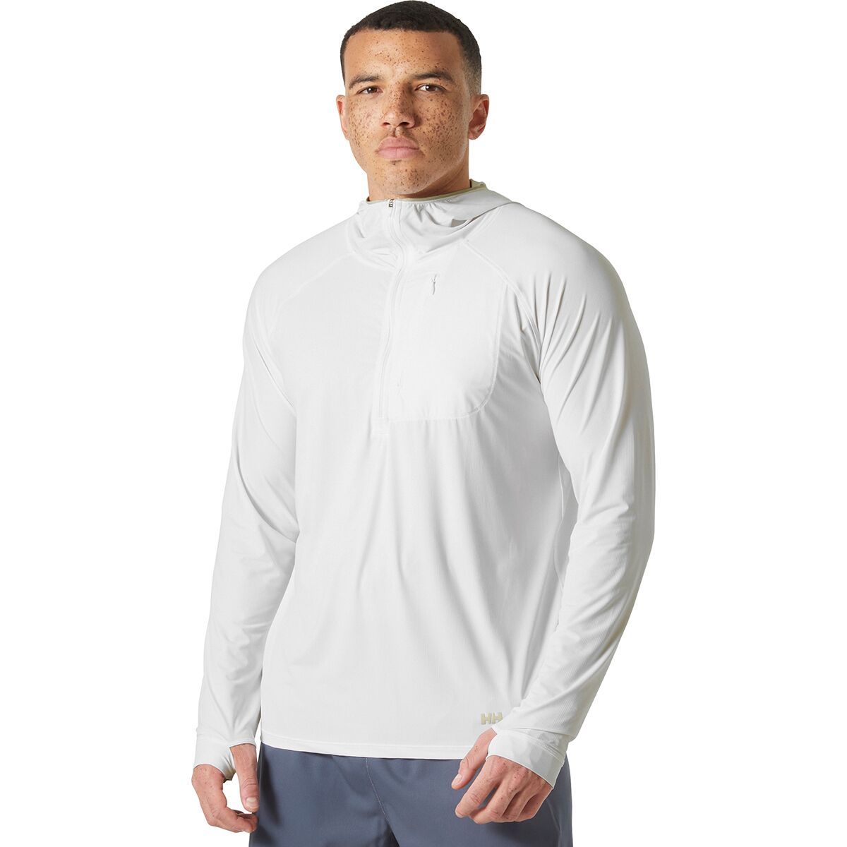 

Шине солен худи с молнией наполовину Helly Hansen, белый