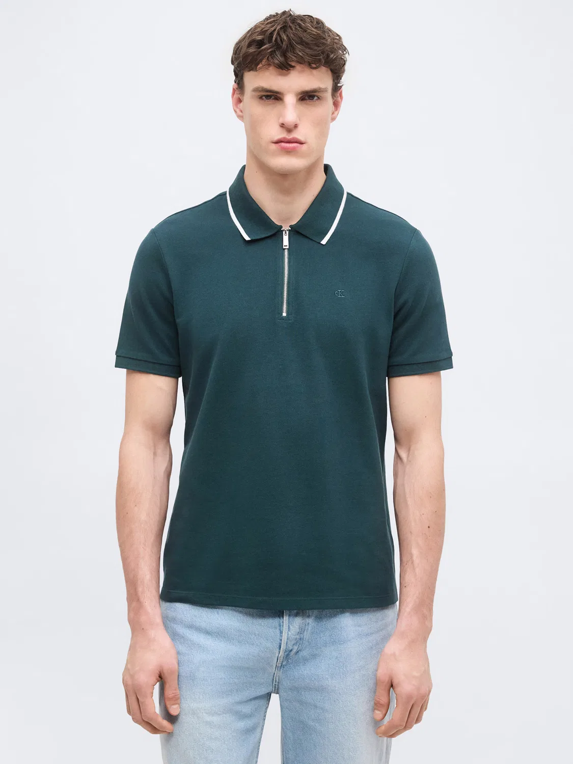 Рубашка Calvin Klein изумрудного цвета — фото 2