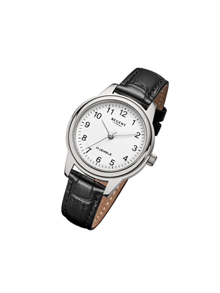 

Наручные часы Regent, с ручным заводом, черные, среднего размера (примерно 31 мм)