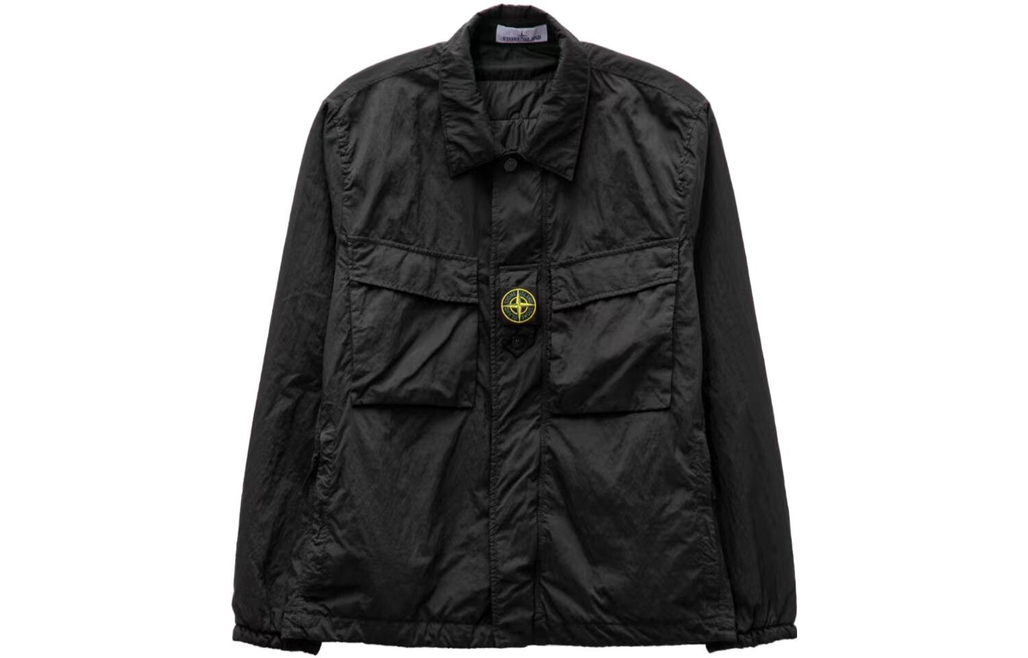 

Куртка мужская Stone Island с карманами и нашивкой, черный