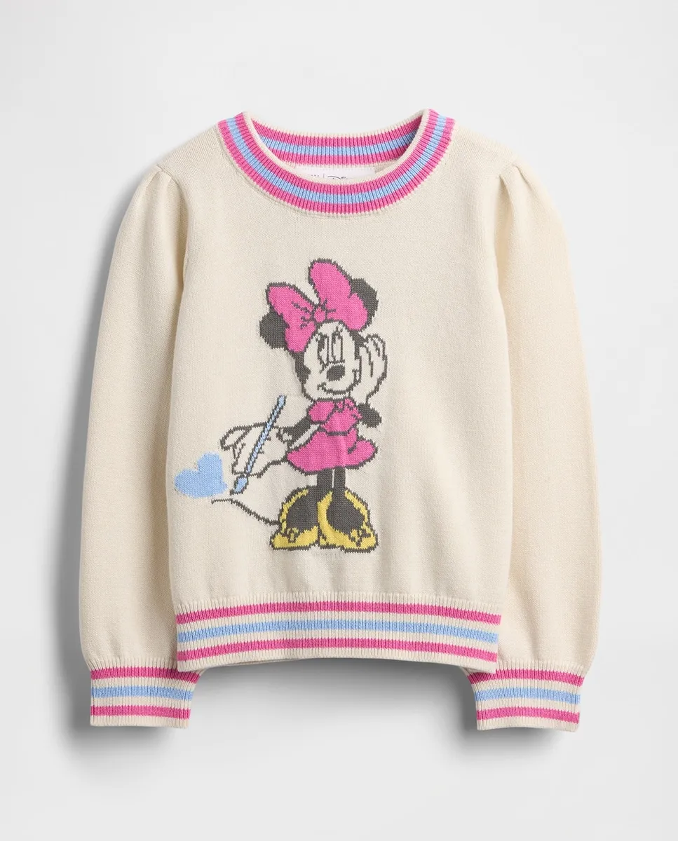 

Свитер для малышей × Disney Baby & Toddler с Минни Маус Gap, белый