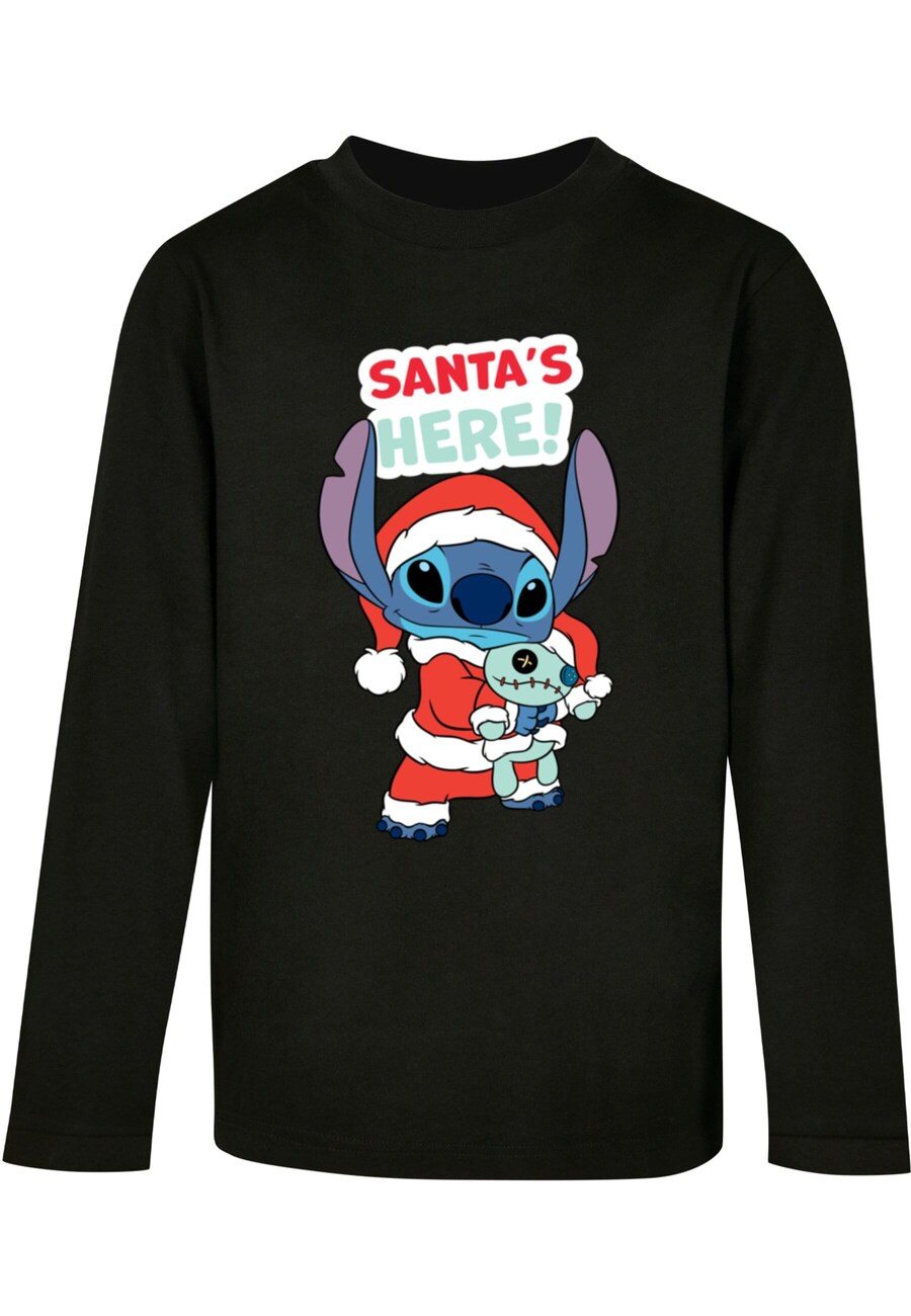 

Лонгслив ABSOLUTE CULT Shirt Lilo And Stitch - Santa Is Here, черный