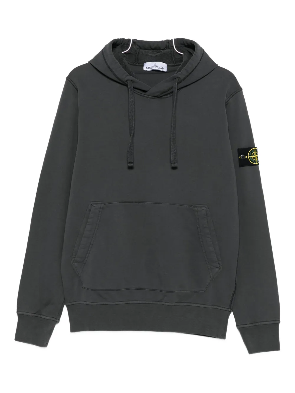 

Худи с нашивкой-логотипом Stone Island, серый