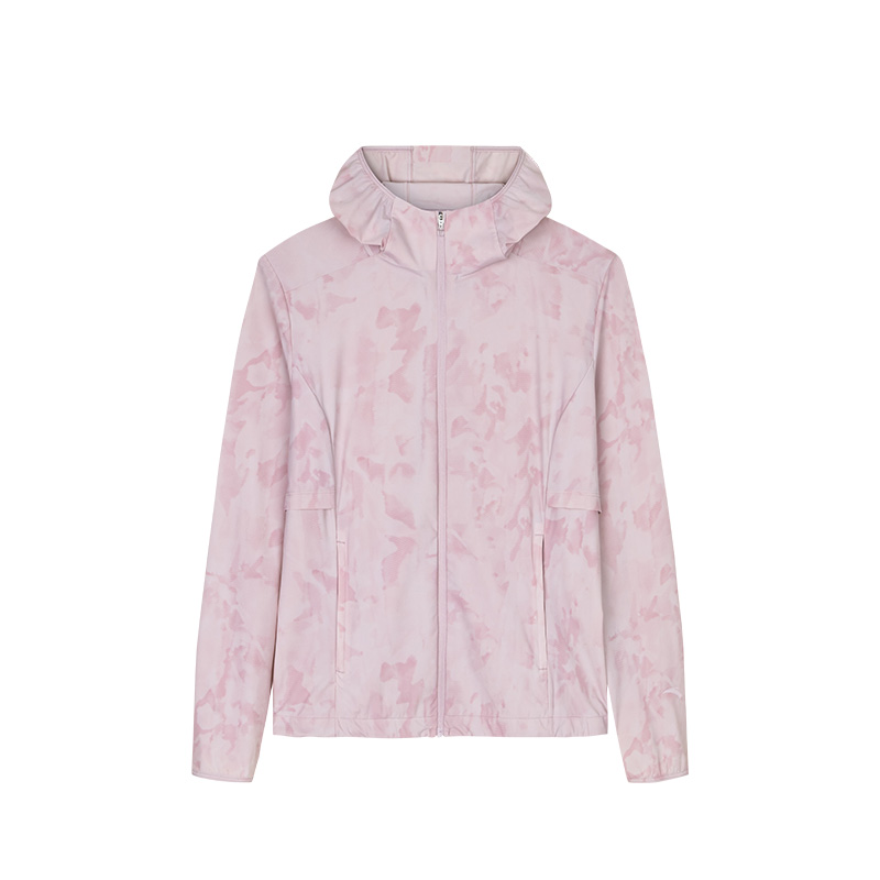 

Трикотажная футболка женская мягкого розового цвета с принтом по всей поверхности CHAOJIANTA