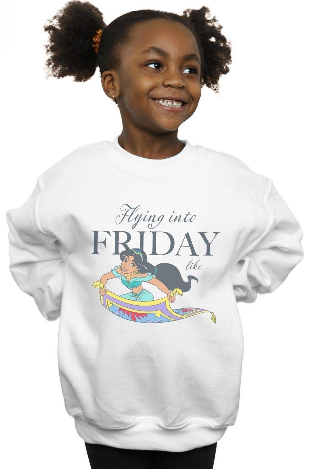 

Свитшот Princess Jasmine Flying Into Friday Disney, белый
