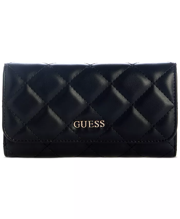 

Тонкий стеганый клатч Tinsley GUESS, черный