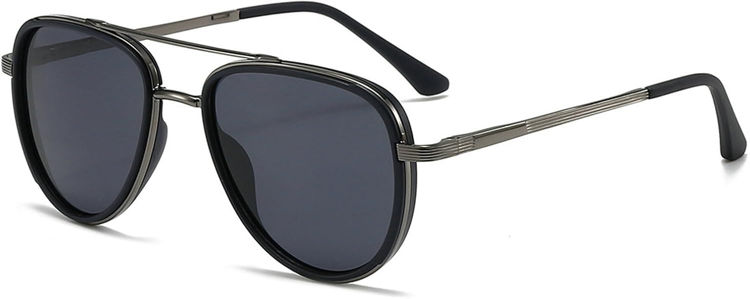 

Поляризованные солнцезащитные очки-пилот для женщин в ретро-металлической оправе. Солнцезащитные очки-пилот для вождения, путешествий и активного отдыха на природе с защитой от УФ-излучения mincl, Blue