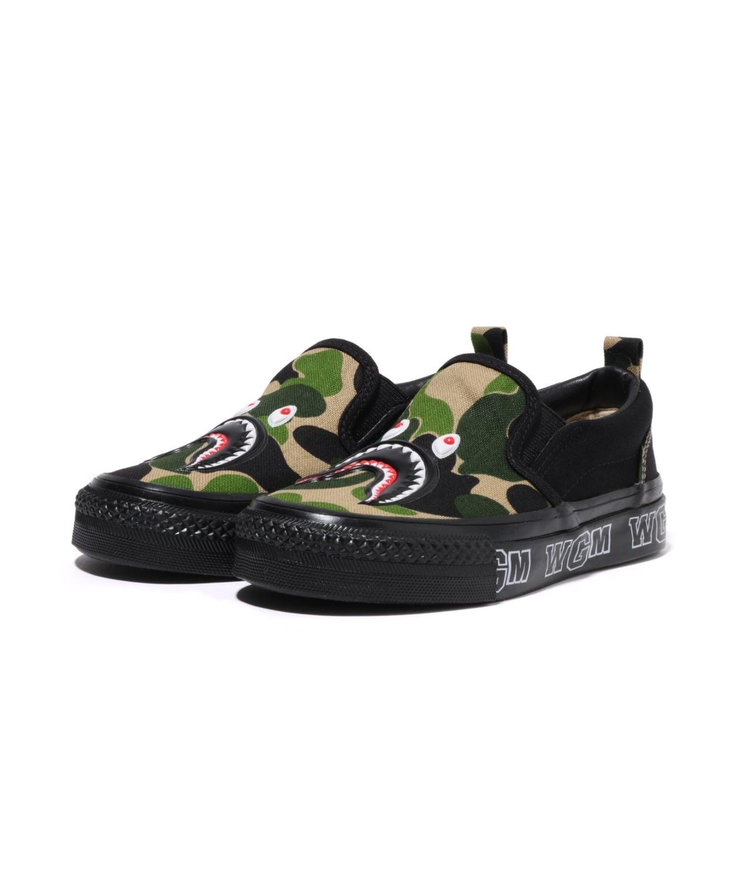 Нашивка ABC Camo Shark, слипоны A BATHING APE, GREEN