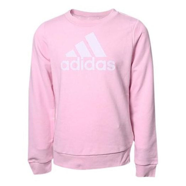 

Свитер Essentials большой логотип хлопковая толстовка Adidas, розовый