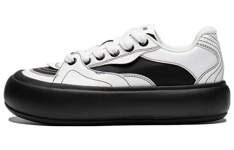 

Кроссовки LiNing Puff Platform Skateboarding Shoes Women's Low-top White/Black, белый/черный