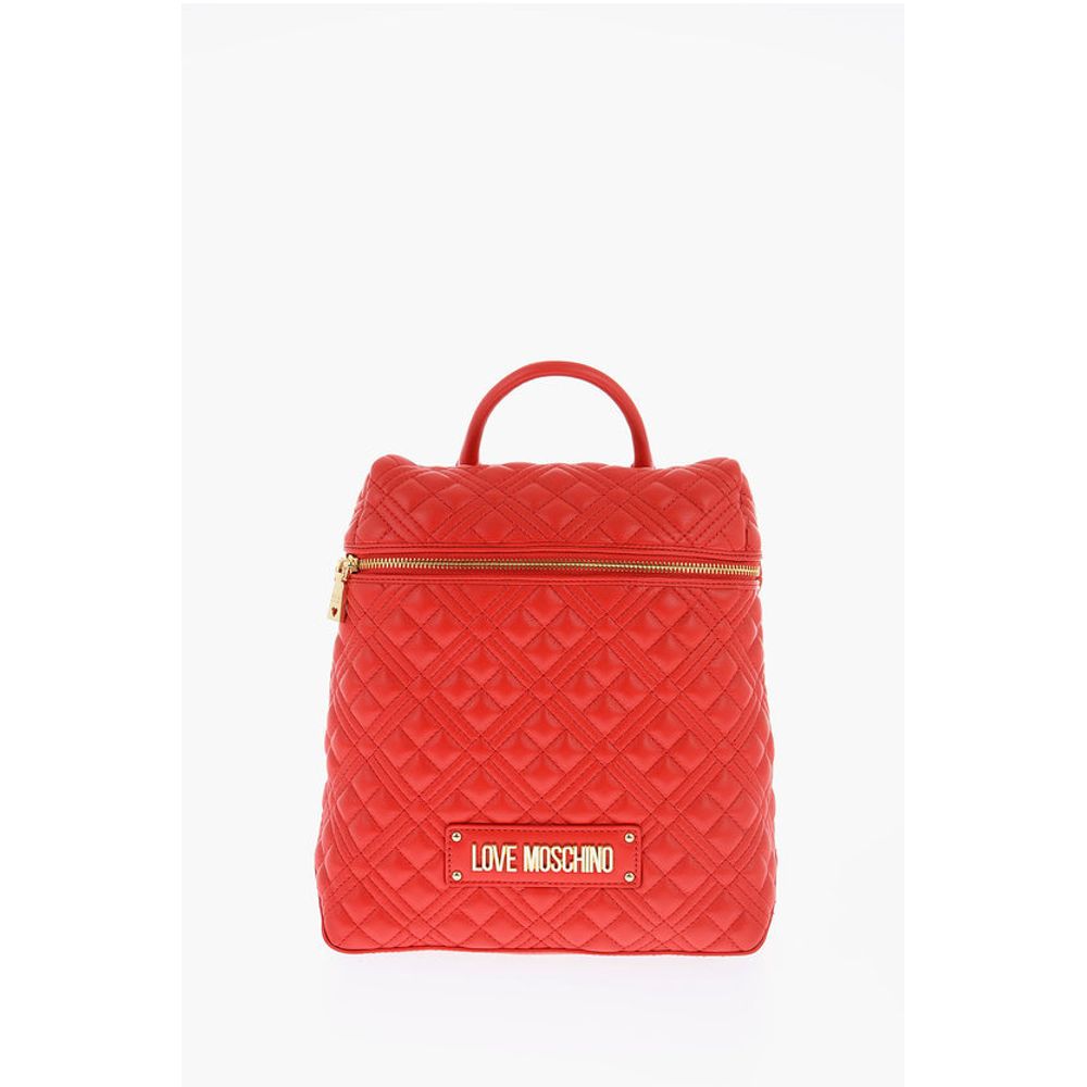 

Стеганый рюкзак LOVE из искусственной кожи с золотым логотипом Moschino, Red