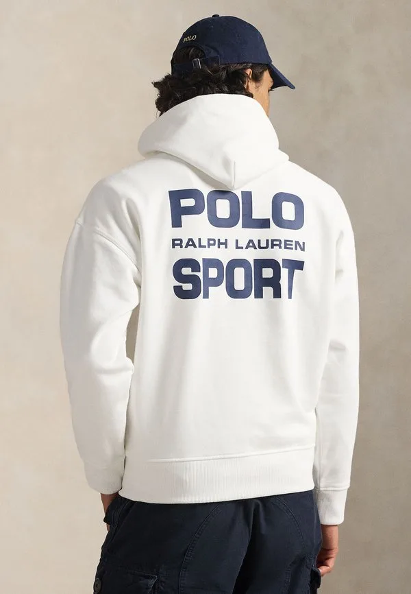 Толстовка-Поло свободного кроя из флиса Polo Ralph Lauren, White — фото 3