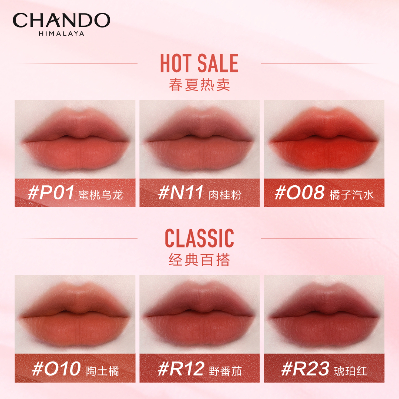 

Легкий сатиновый матовый блеск для губ матовый легко растушевывается уход за губами CHANDO