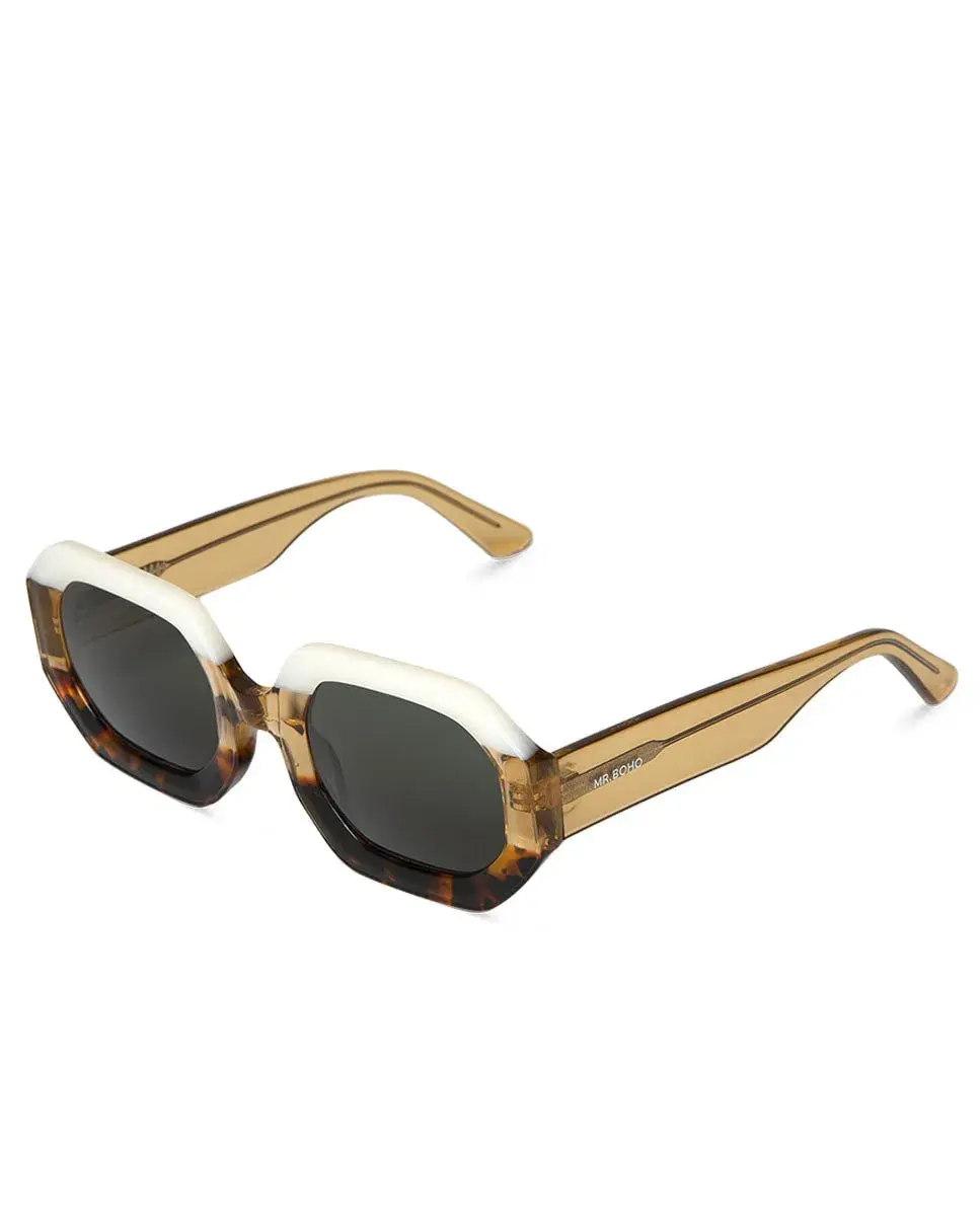 

Женские солнцезащитные очки с разноцветной ацетатной оправой Mr. Boho, мультиколор