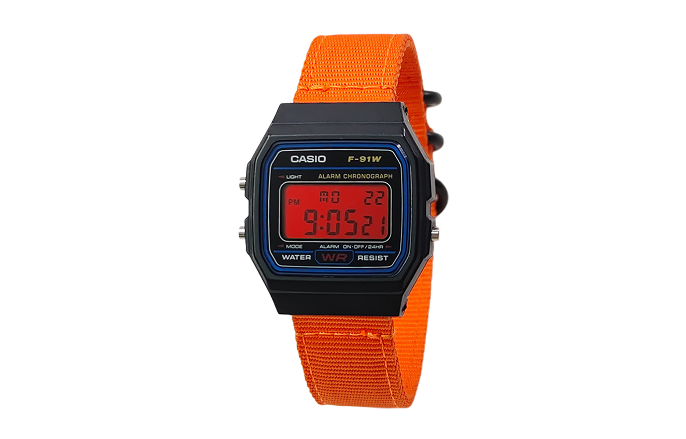 

CASIO Мужские часы Retrofit Series с кварцевым механизмом и нейлоновым ремешком, черный циферблат