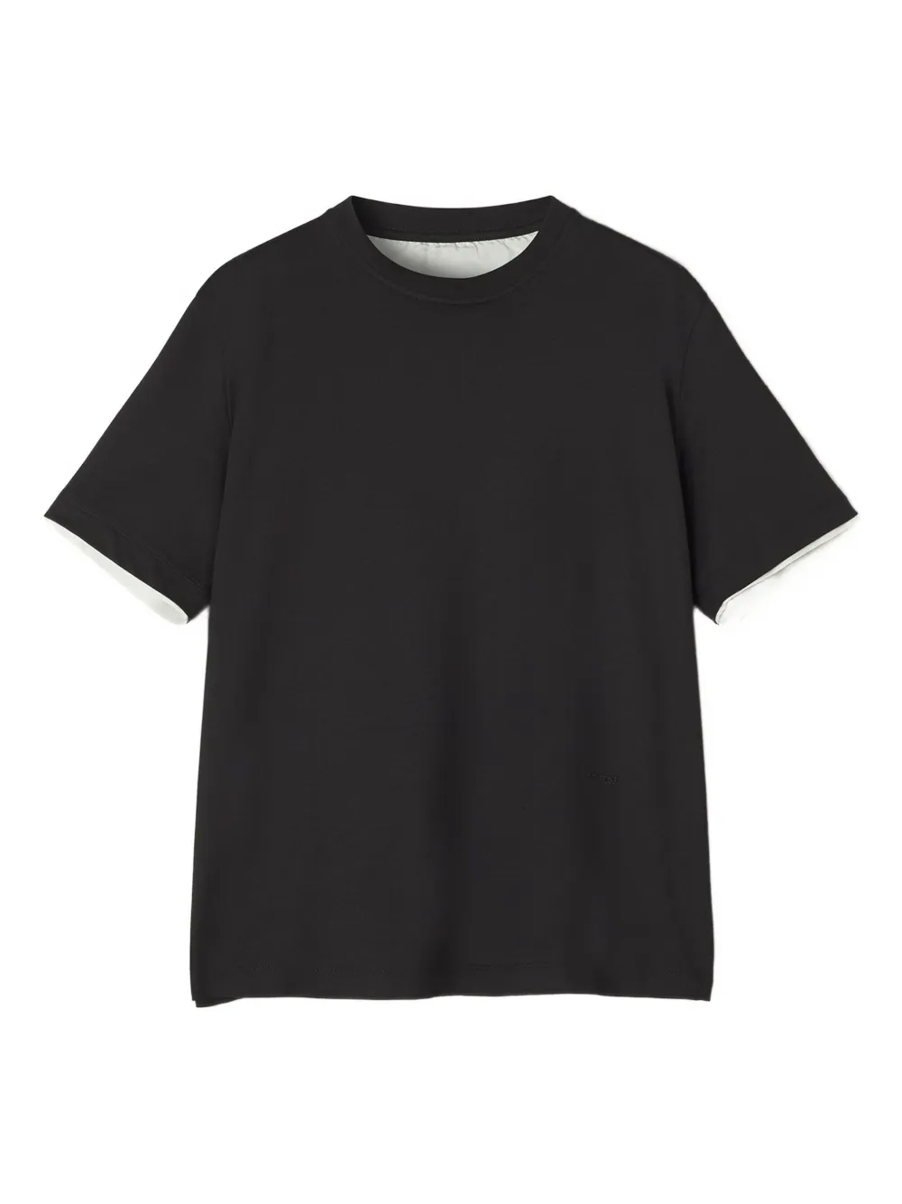 

Двухслойная хлопковая футболка Lanvin, черный