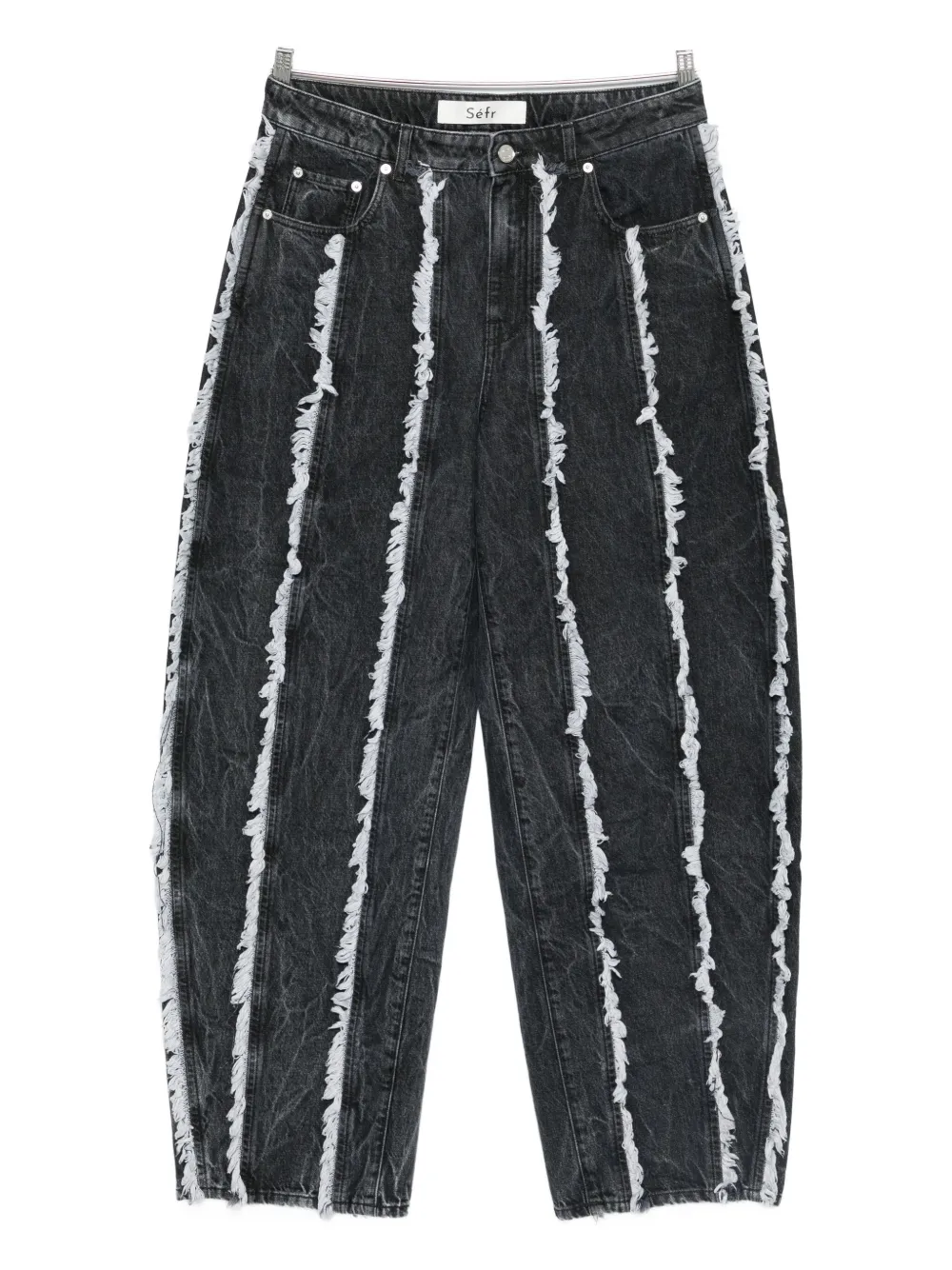 

Джинсы с бахромой Séfr, серый