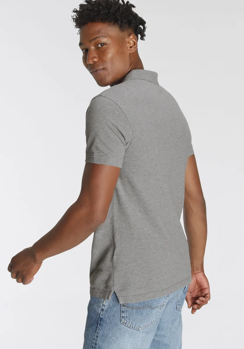 Рубашка-поло Levi's "LE NEW LEVIS HM POLO" с маленьким логотипом в виде крыла летучей мыши, серый — фото 2