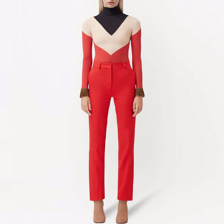 Брюки женские Burberry костюмные, ярко-красный — фото 4